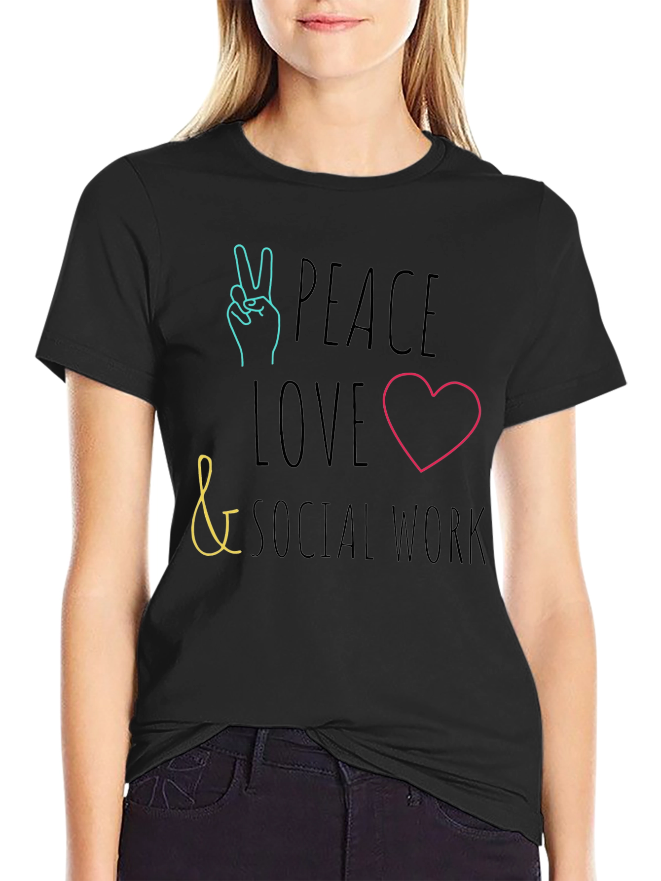 Peace Love Social Work T-Shirt
