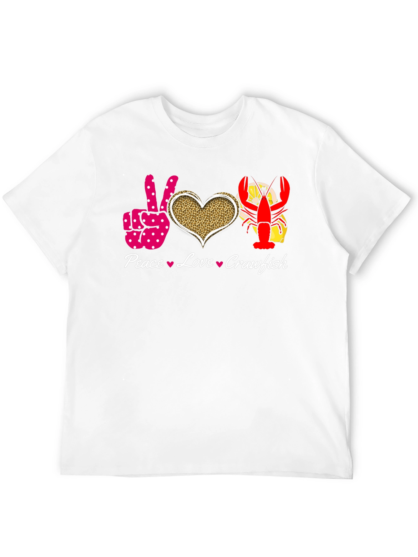 Peace Love Crawfish Graphic Tee