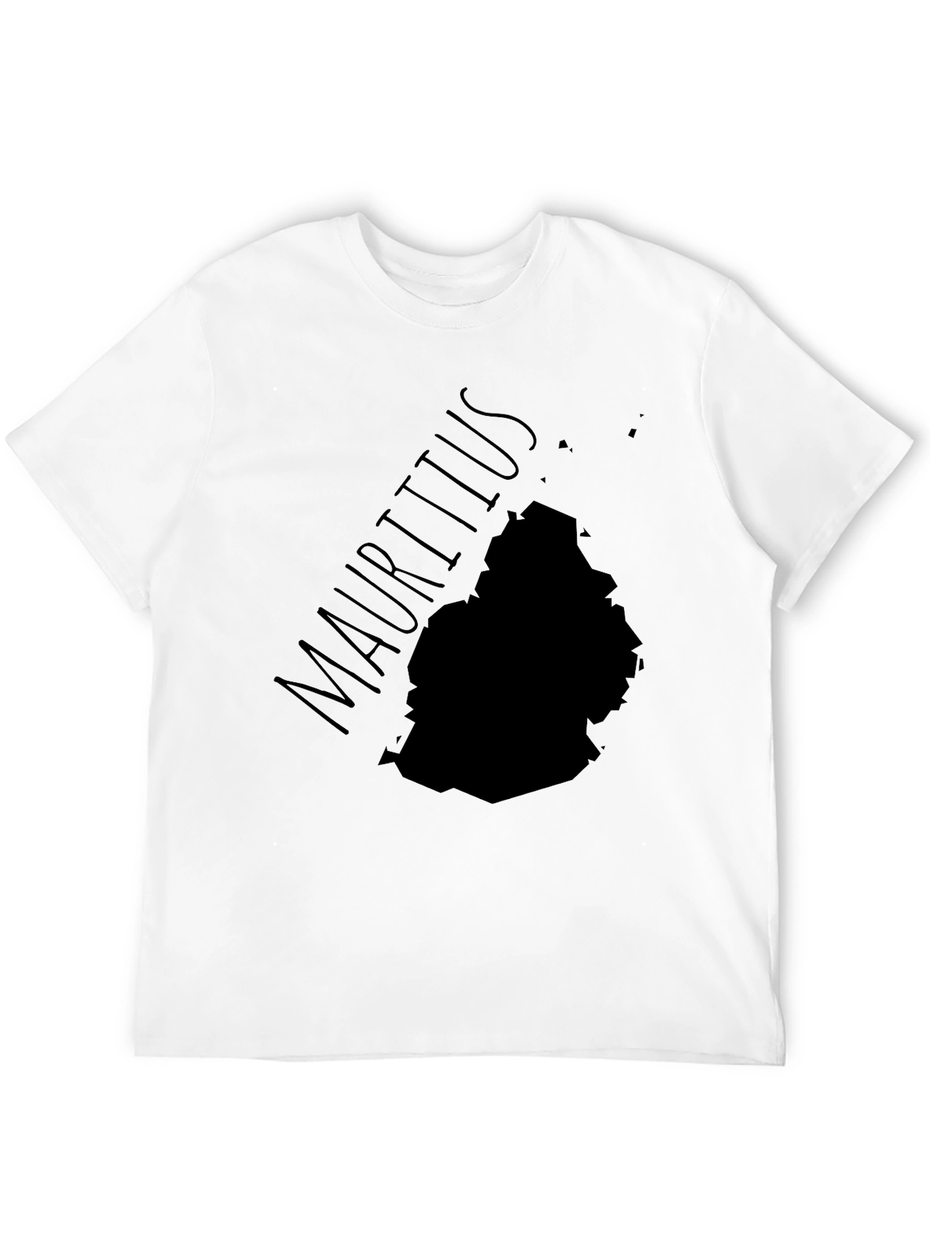Mauritius Map T-Shirt - Black Island Pride Tee
