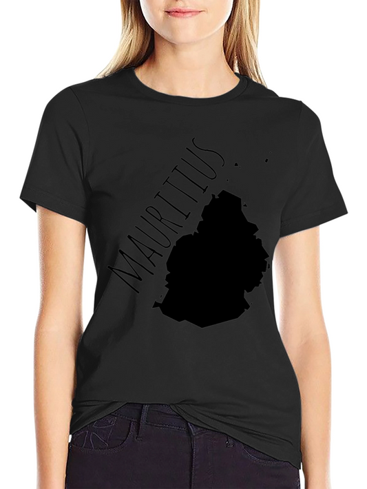 Mauritius Map T-Shirt - Black Island Pride Tee