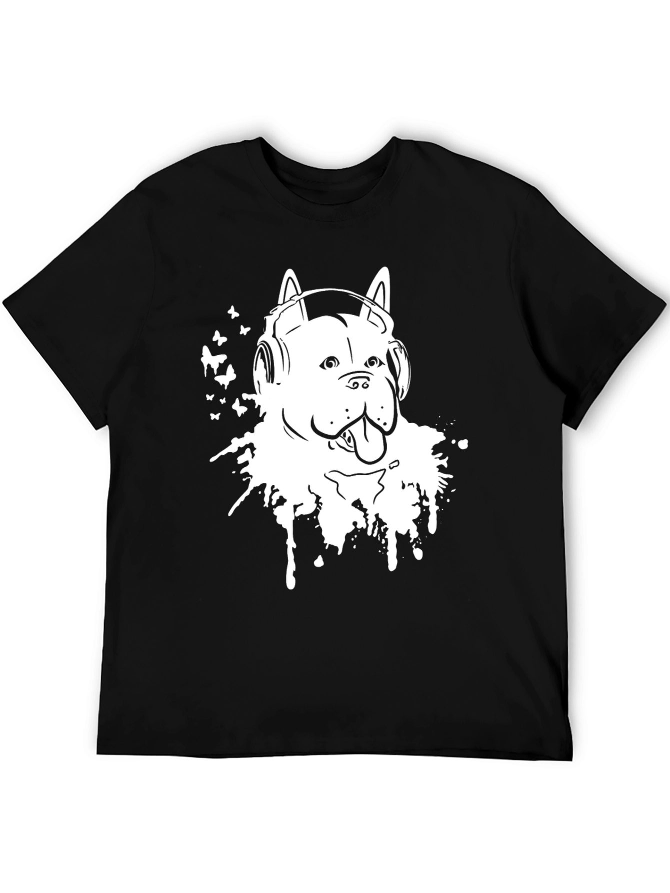 Dog DJ Graphic Tee - Black T-Shirt