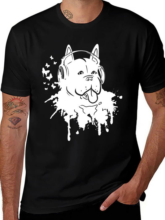 Dog DJ Graphic Tee - Black T-Shirt