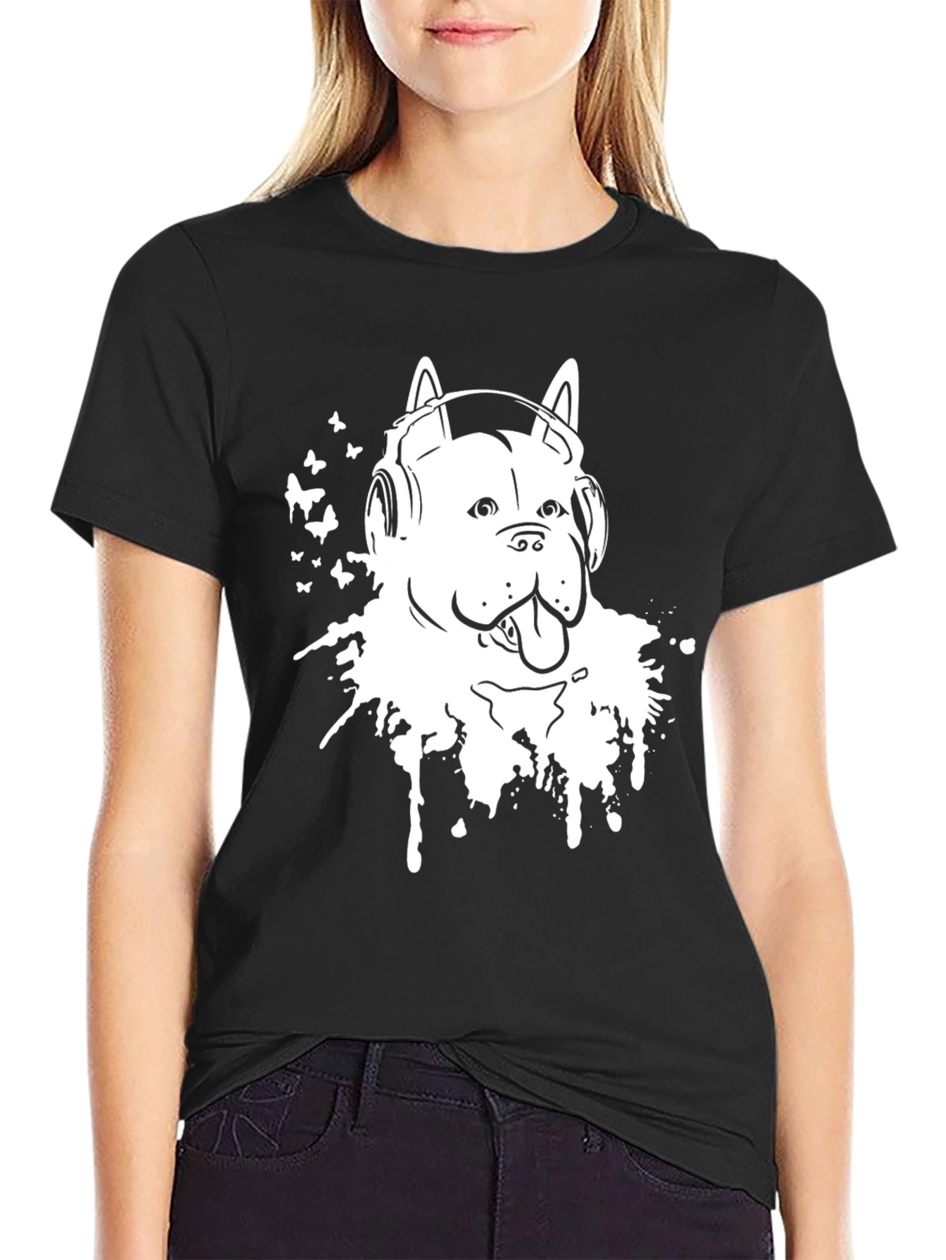 Dog DJ Graphic Tee - Black T-Shirt