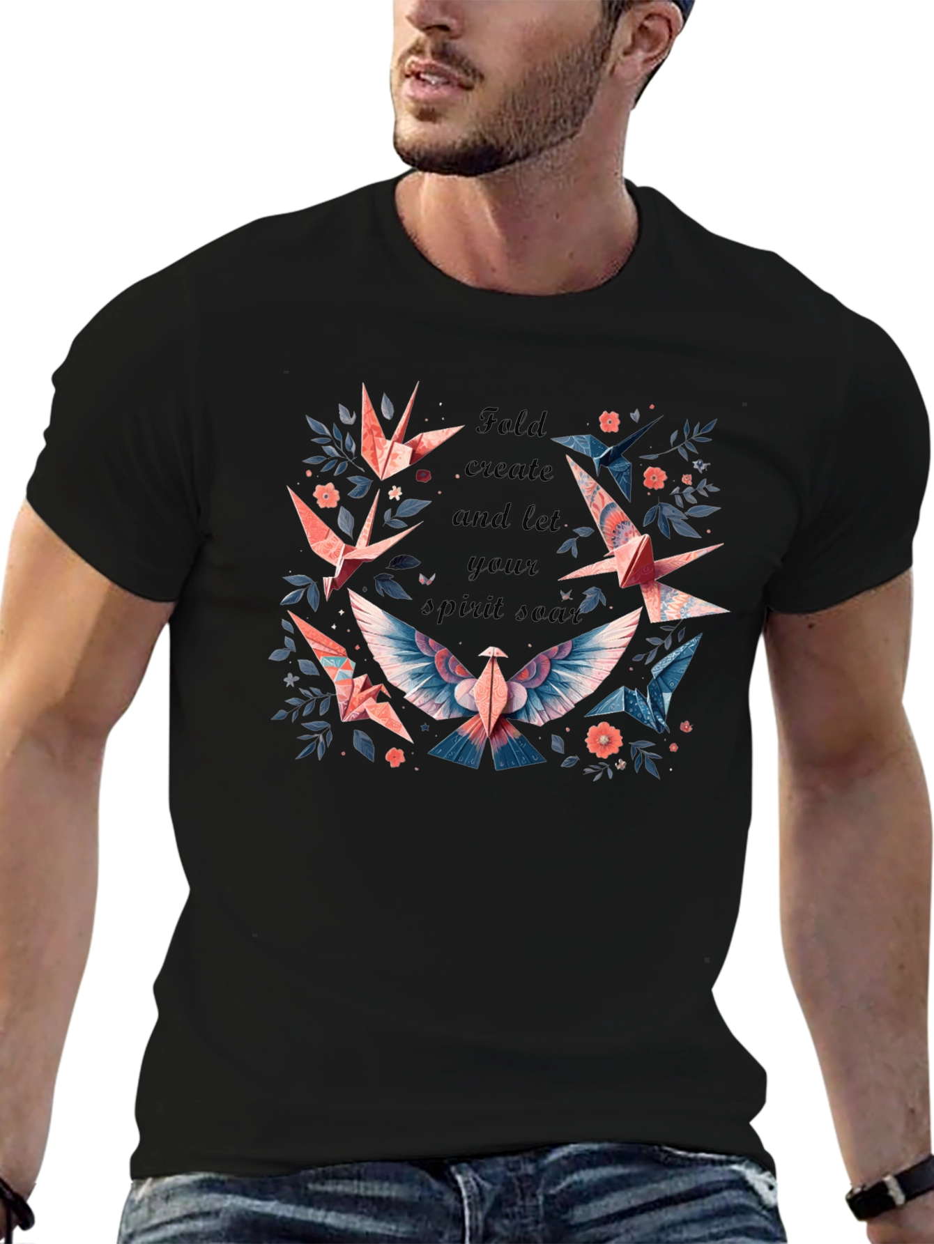 Origami Spirit Soar Tee - Fold Create Fly!