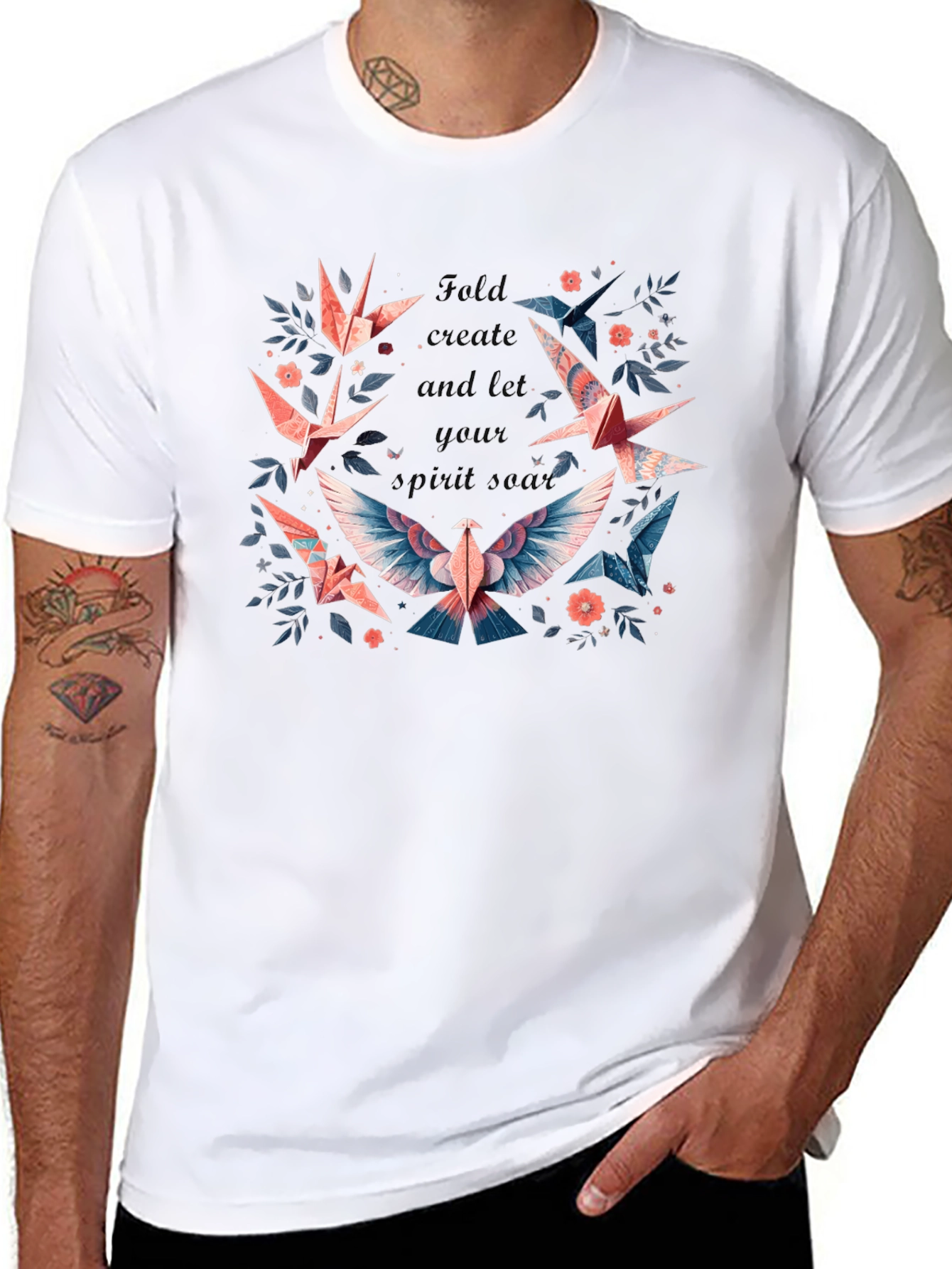 Origami Spirit Soar Tee - Fold Create Fly!