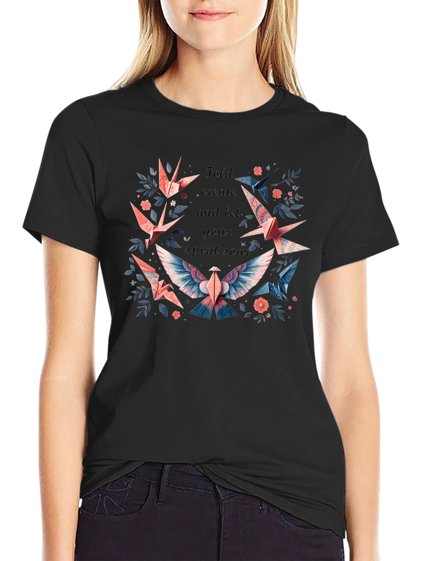 Origami Spirit Soar Tee - Fold Create Fly!