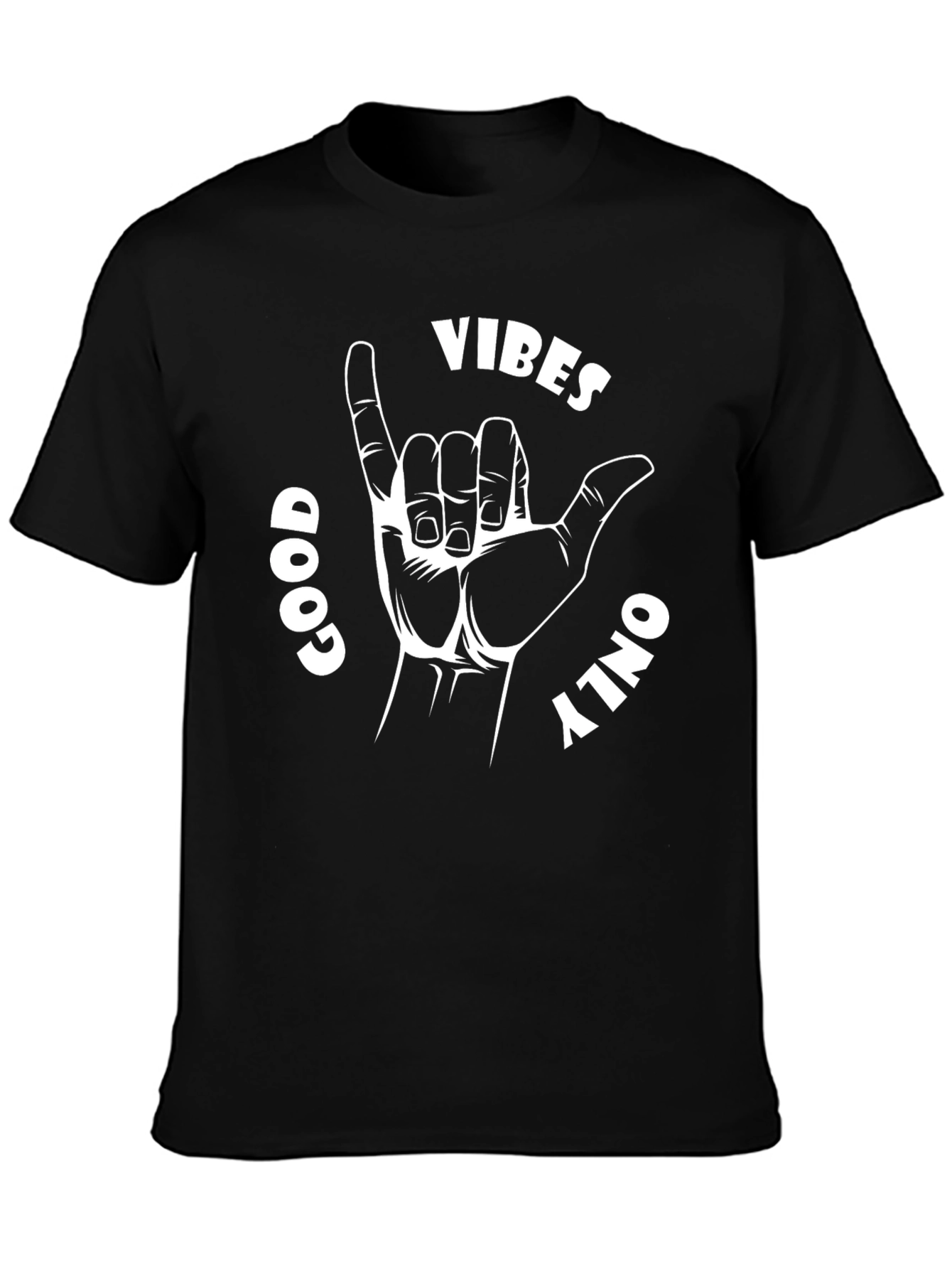 Good Vibes Only Black Graphic Tee