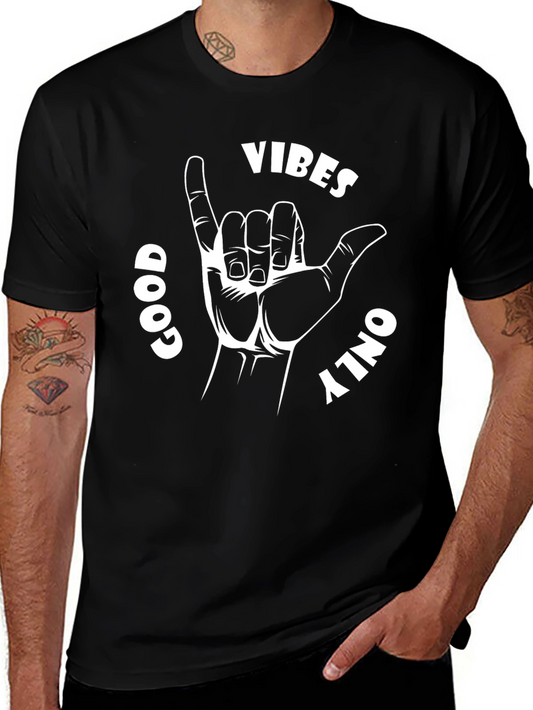 Good Vibes Only Black Graphic Tee