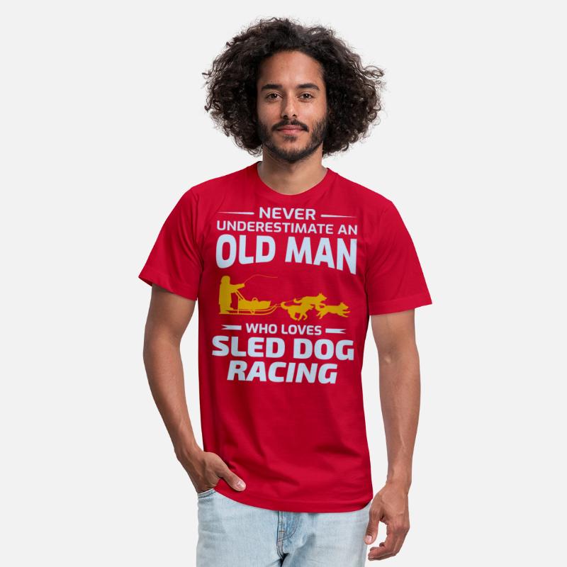 Old Man Husky Sledding Sled Dog Racing Alaskan
