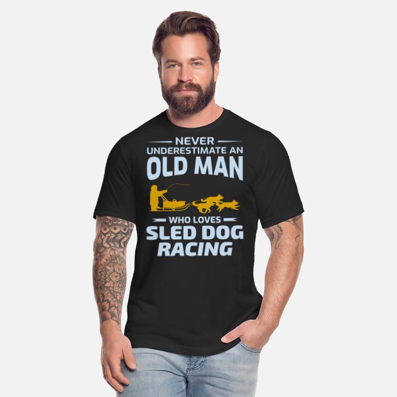 Old Man Husky Sledding Sled Dog Racing Alaskan