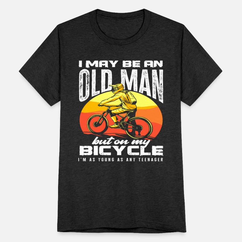 Old Man On Bicycle Young Like A Teenager