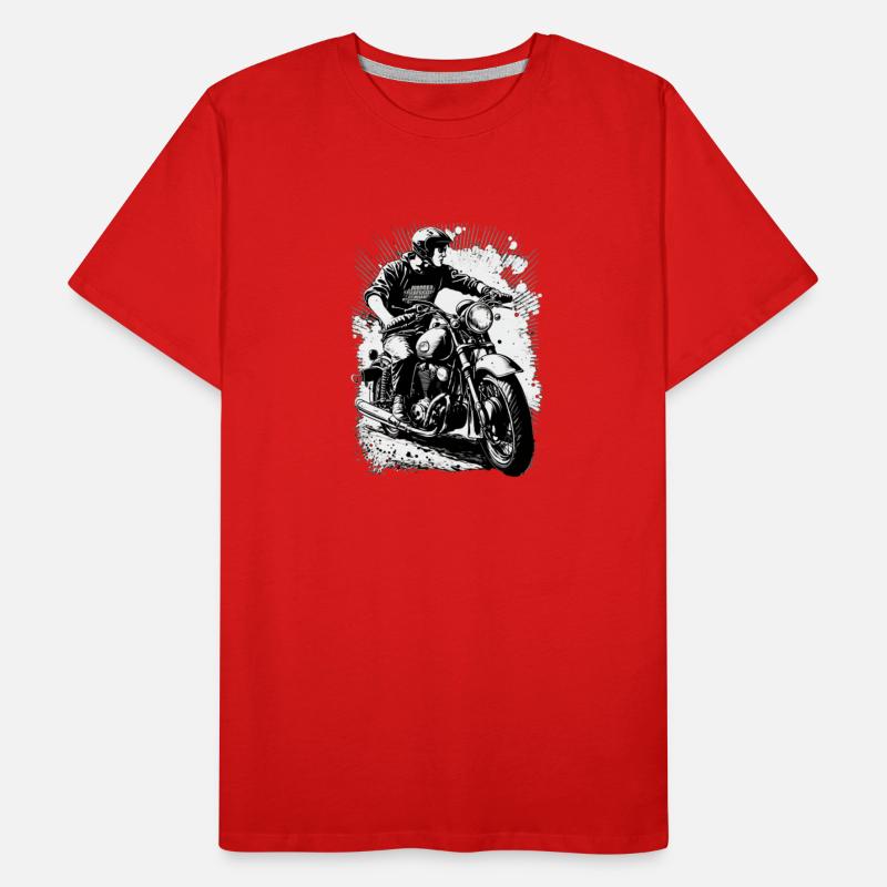 Old School Motorcyclist Motorbike
