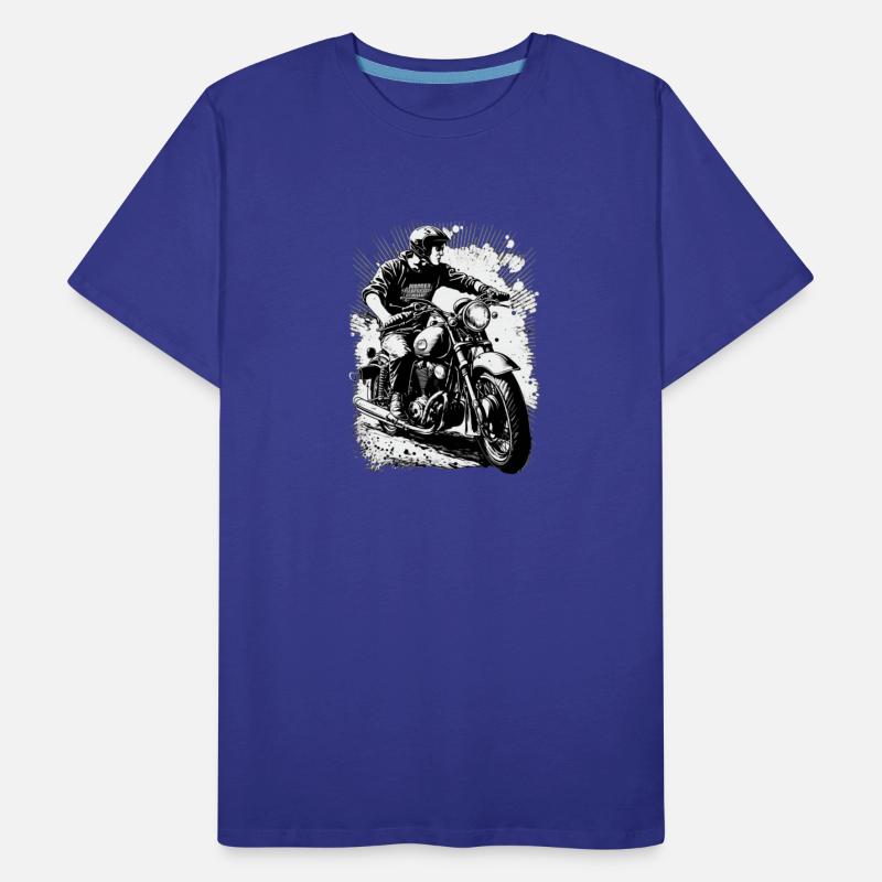 Old School Motorcyclist Motorbike