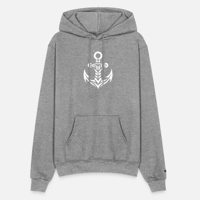 Old Wet Anchor With Tribal Tattoo Style