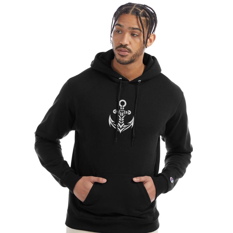 Old Wet Anchor With Tribal Tattoo Style