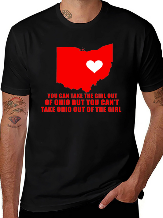 Ohio Girl T-Shirt - Black Tee with State Pride Design