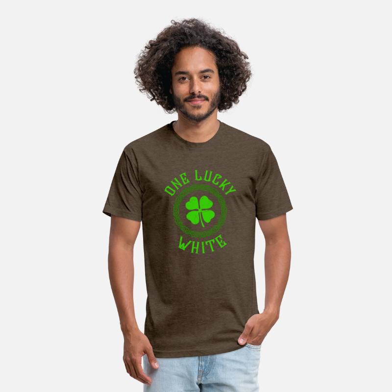 One Lucky White Irish Family Four Leaf Clover