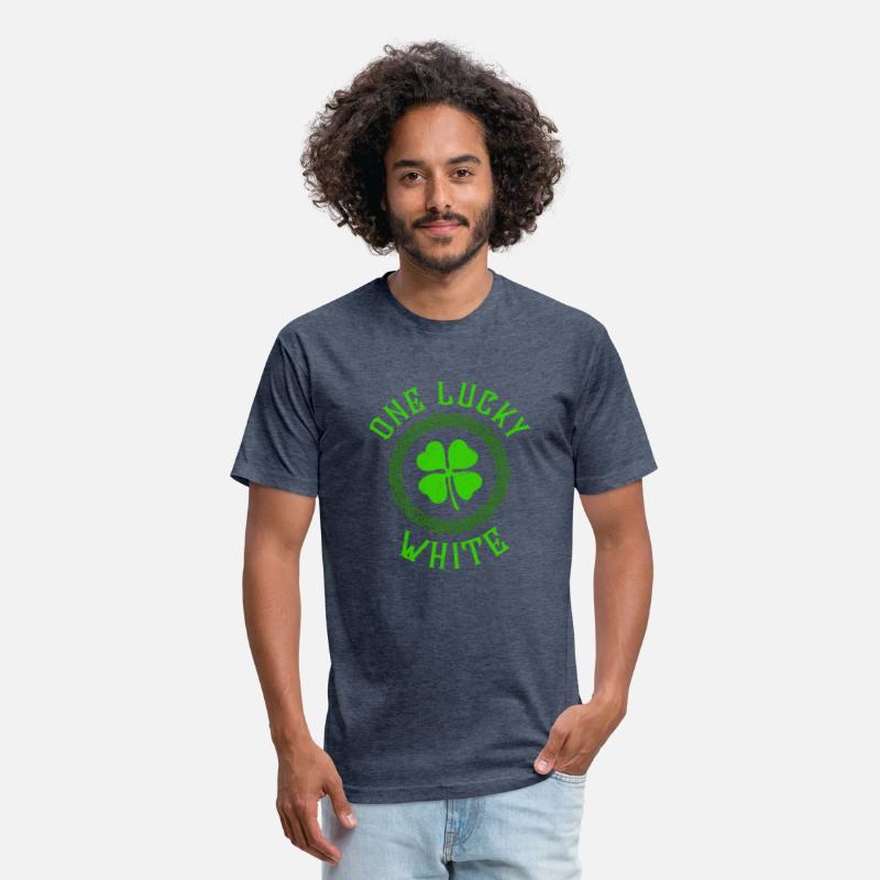 One Lucky White Irish Family Four Leaf Clover