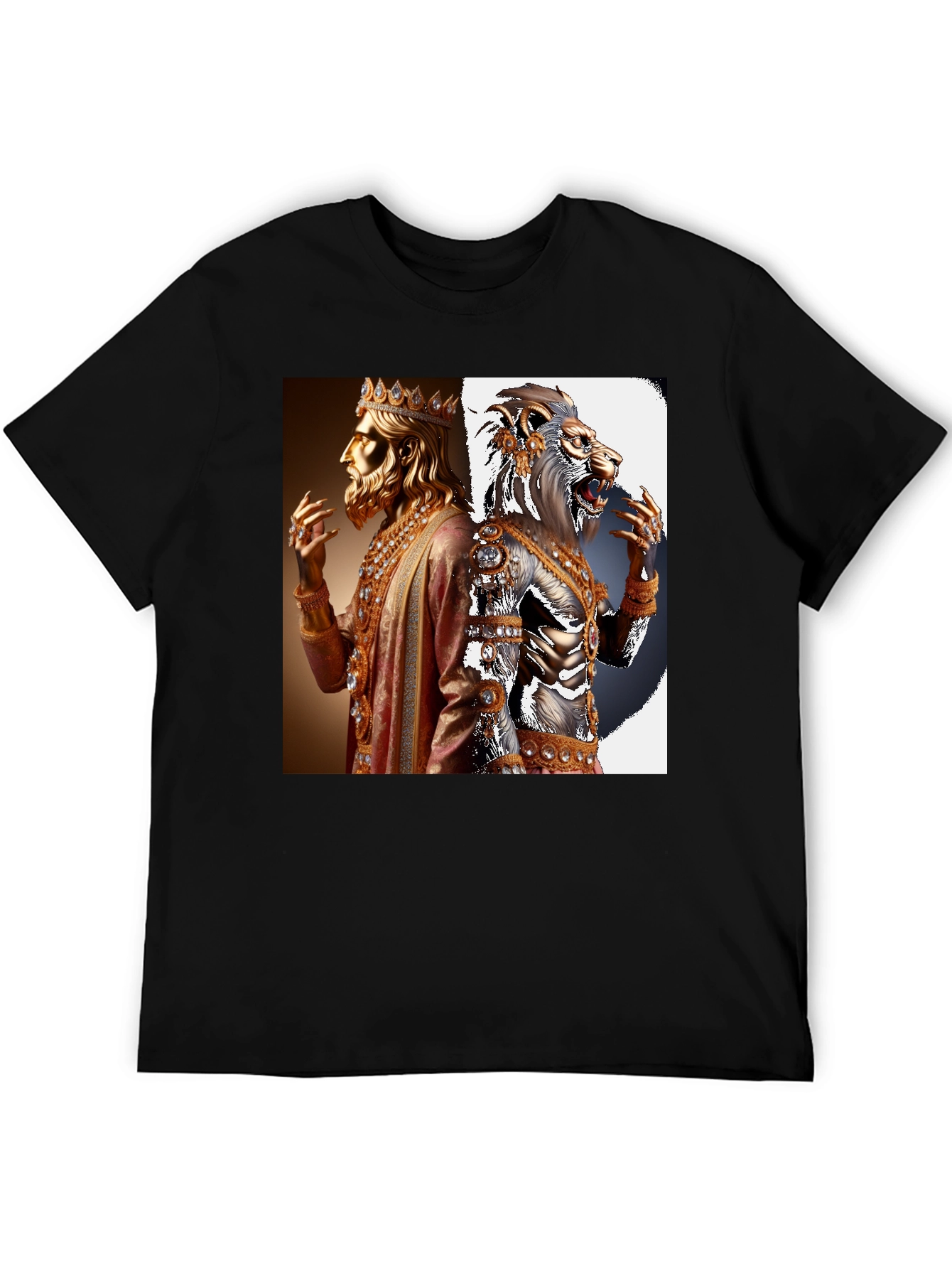 King and Lion Graphic Tee - Black
