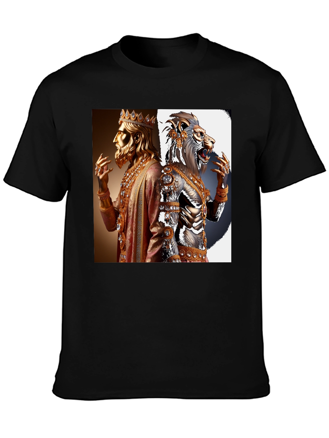 King and Lion Graphic Tee - Black