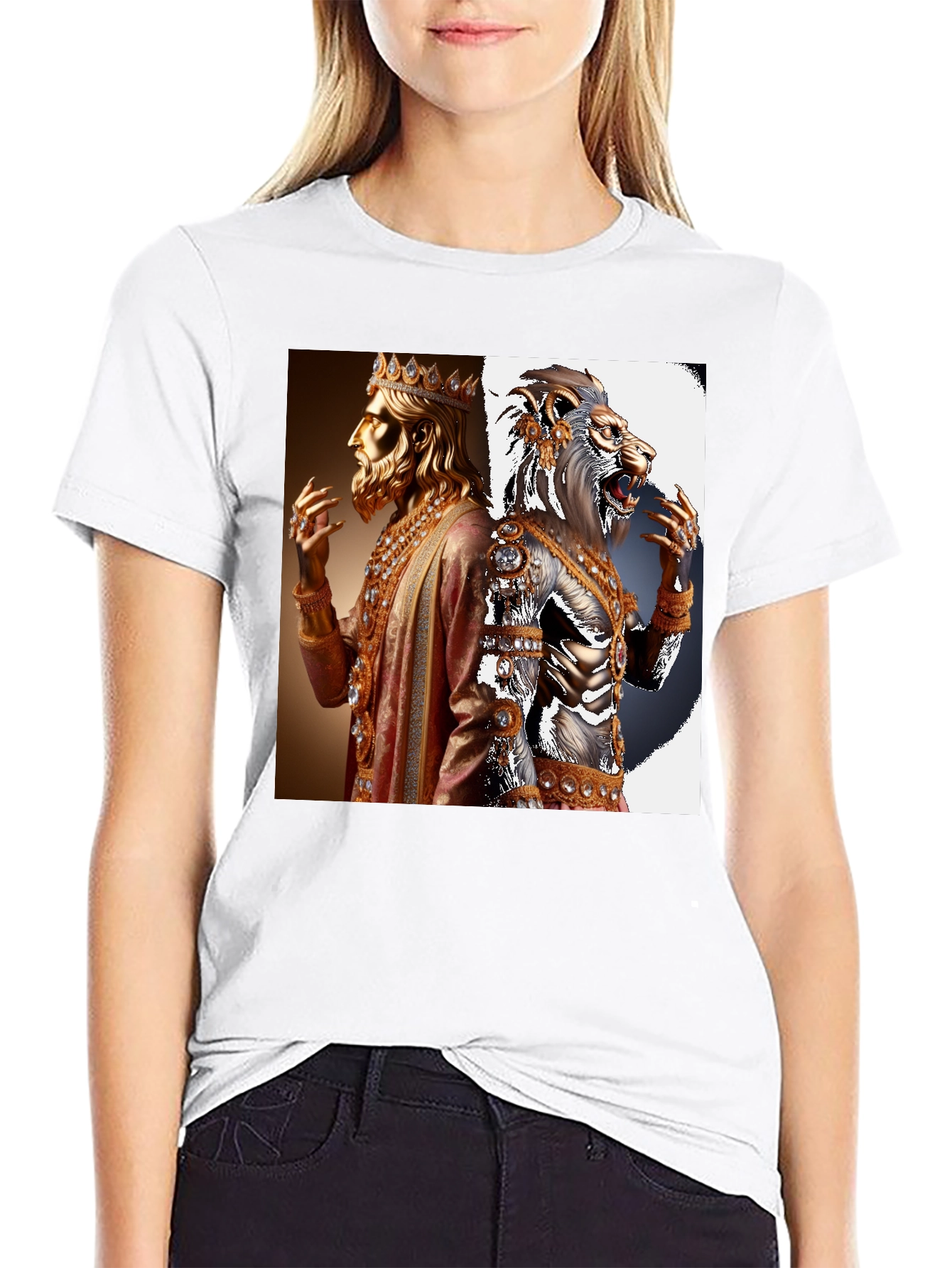 King and Lion Graphic Tee - Black