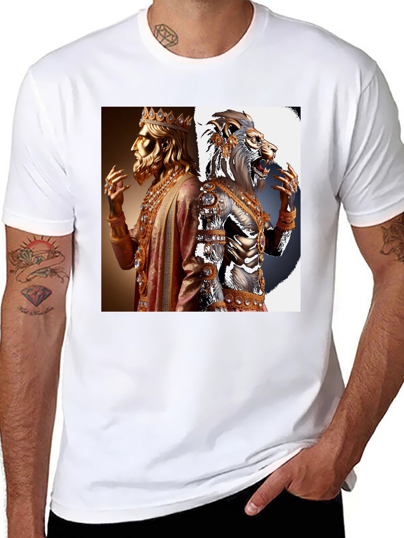 King and Lion Graphic Tee - Black