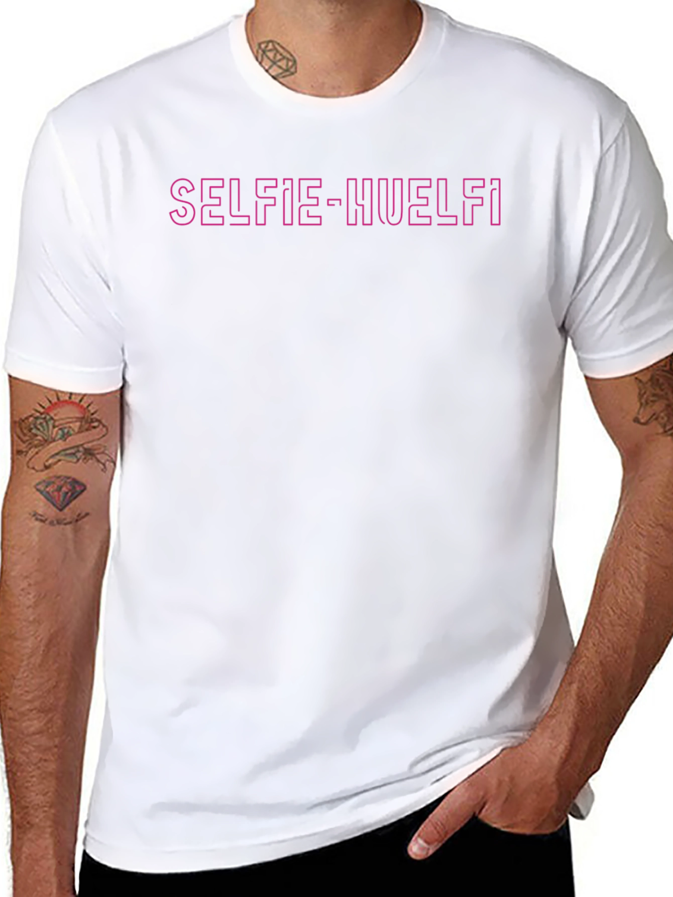 Selfie Huelfi Graphic Tee - Black Unisex T-Shirt