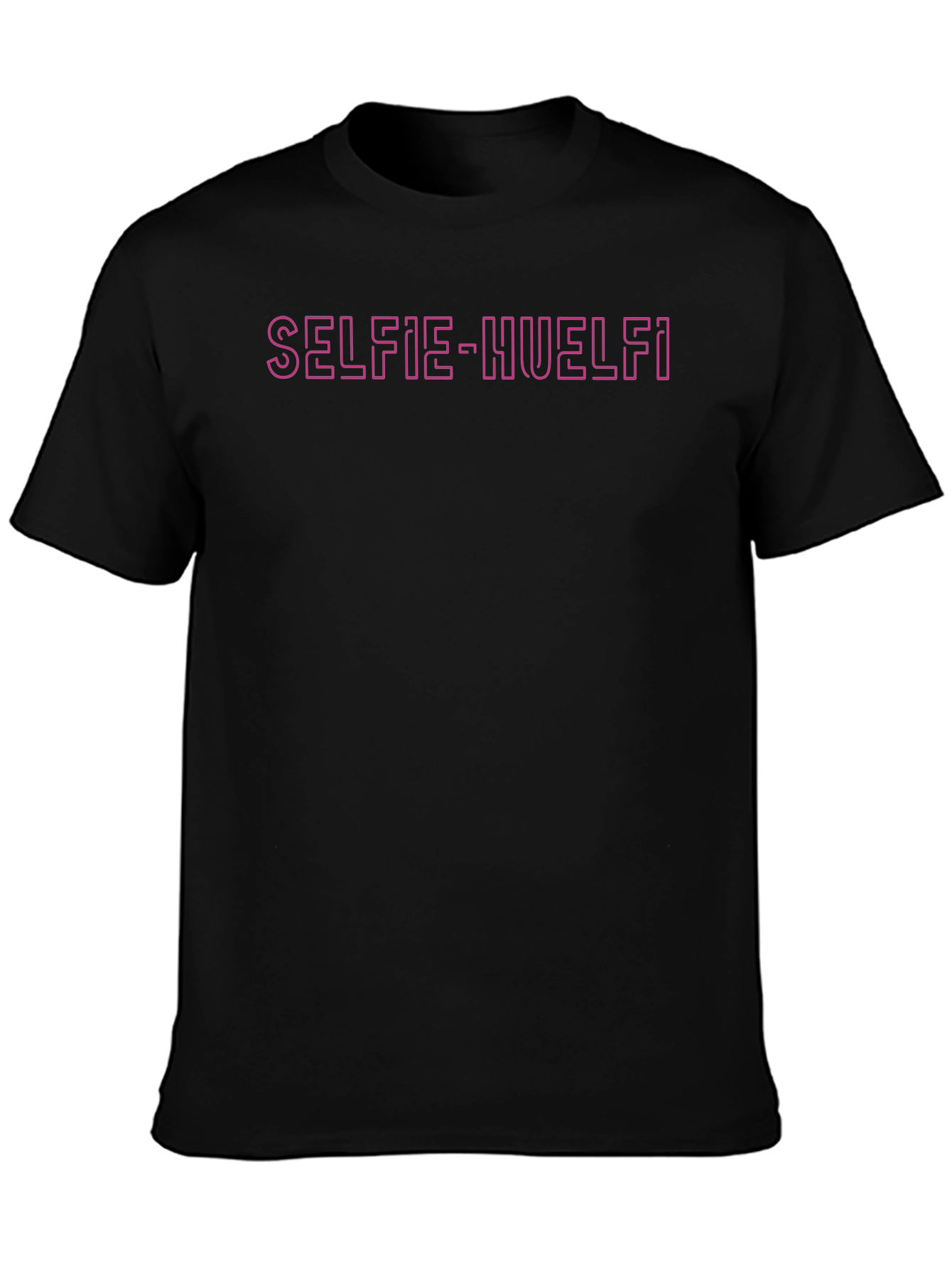 Selfie Huelfi Graphic Tee - Black Unisex T-Shirt