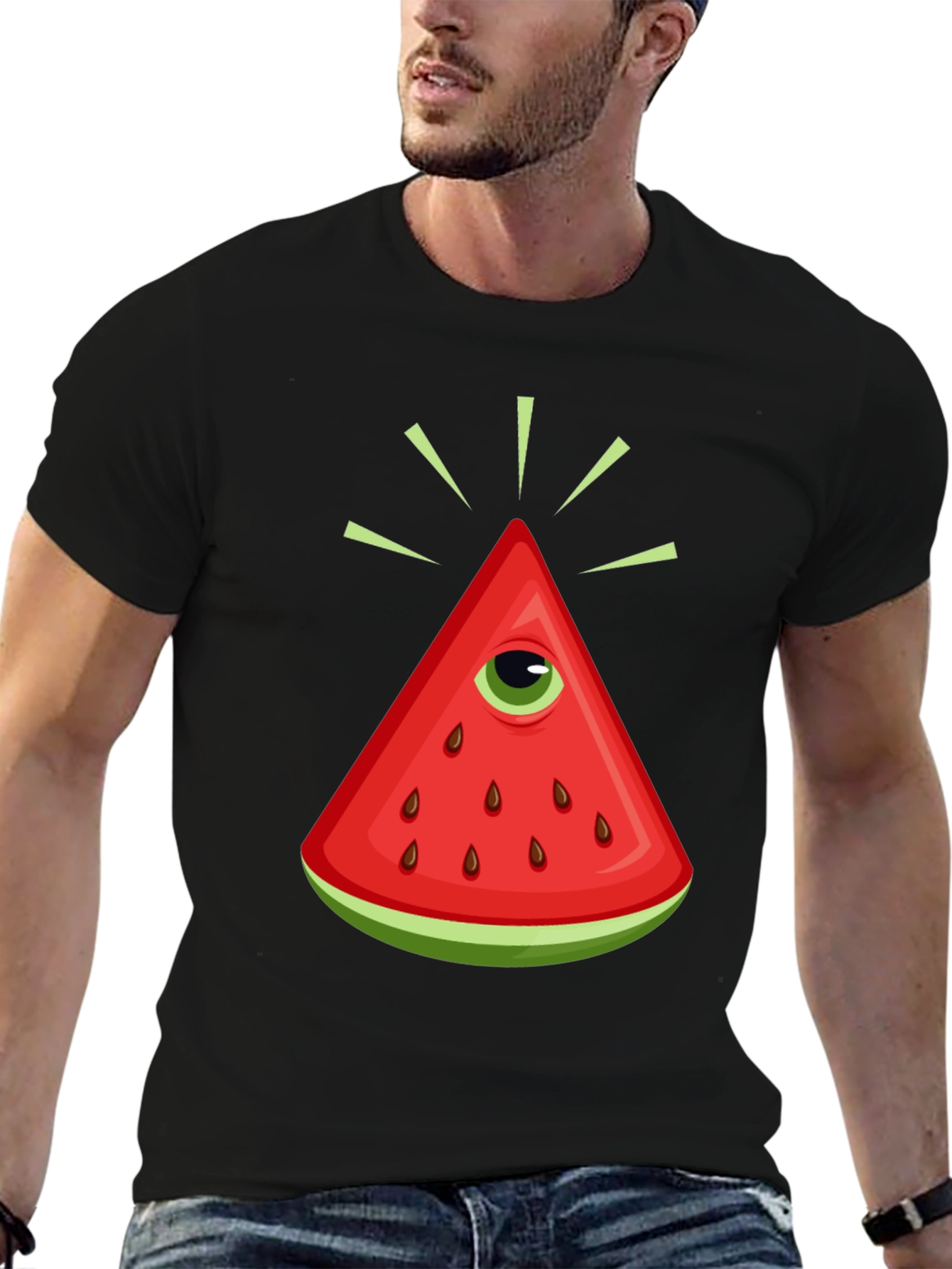 Watermelon Eye Graphic Tee - Unique Design