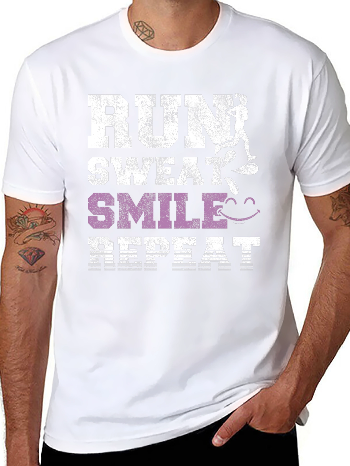 Run Sweat Smile Repeat Graphic Tee