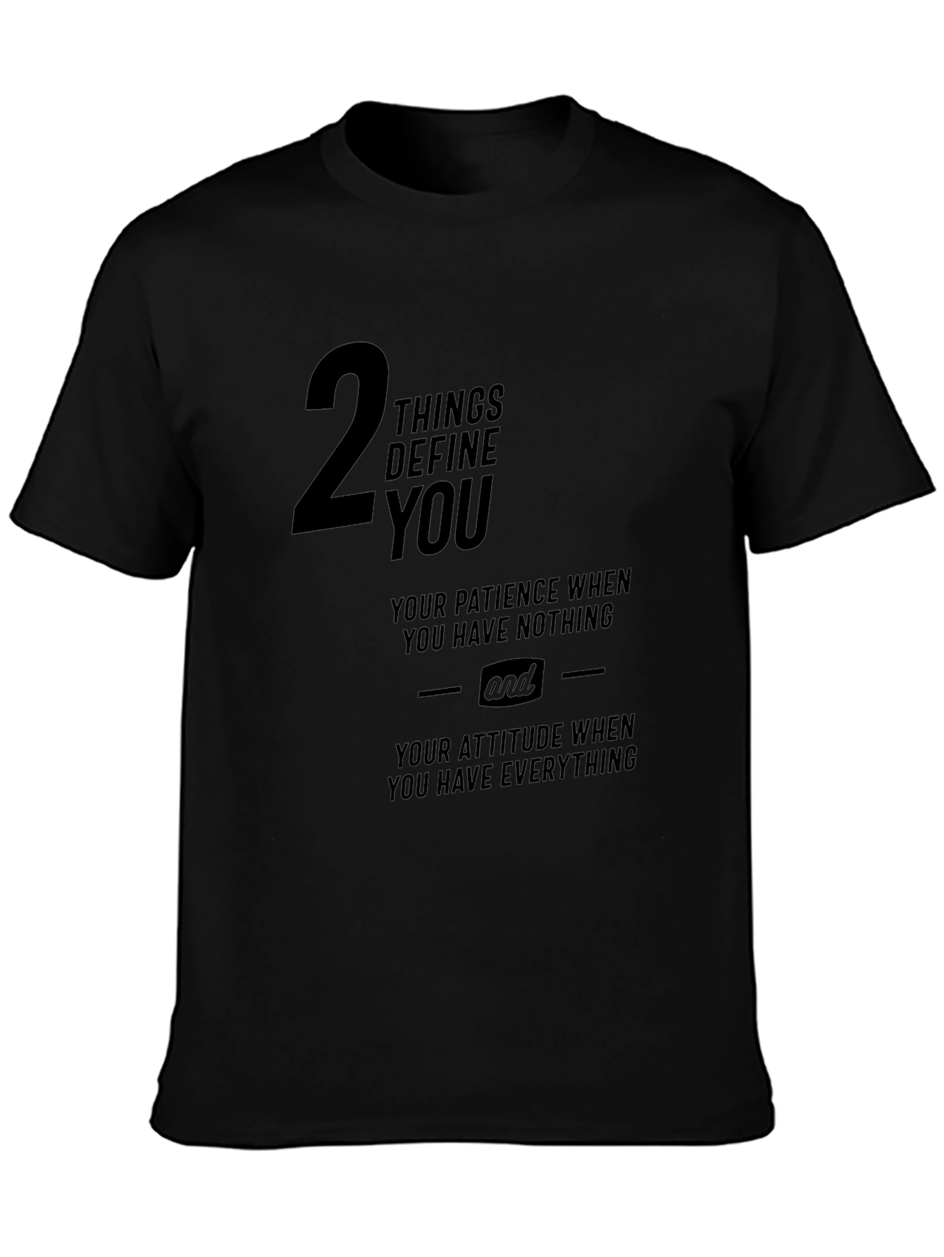 2 Things Define You Graphic Tee - Black