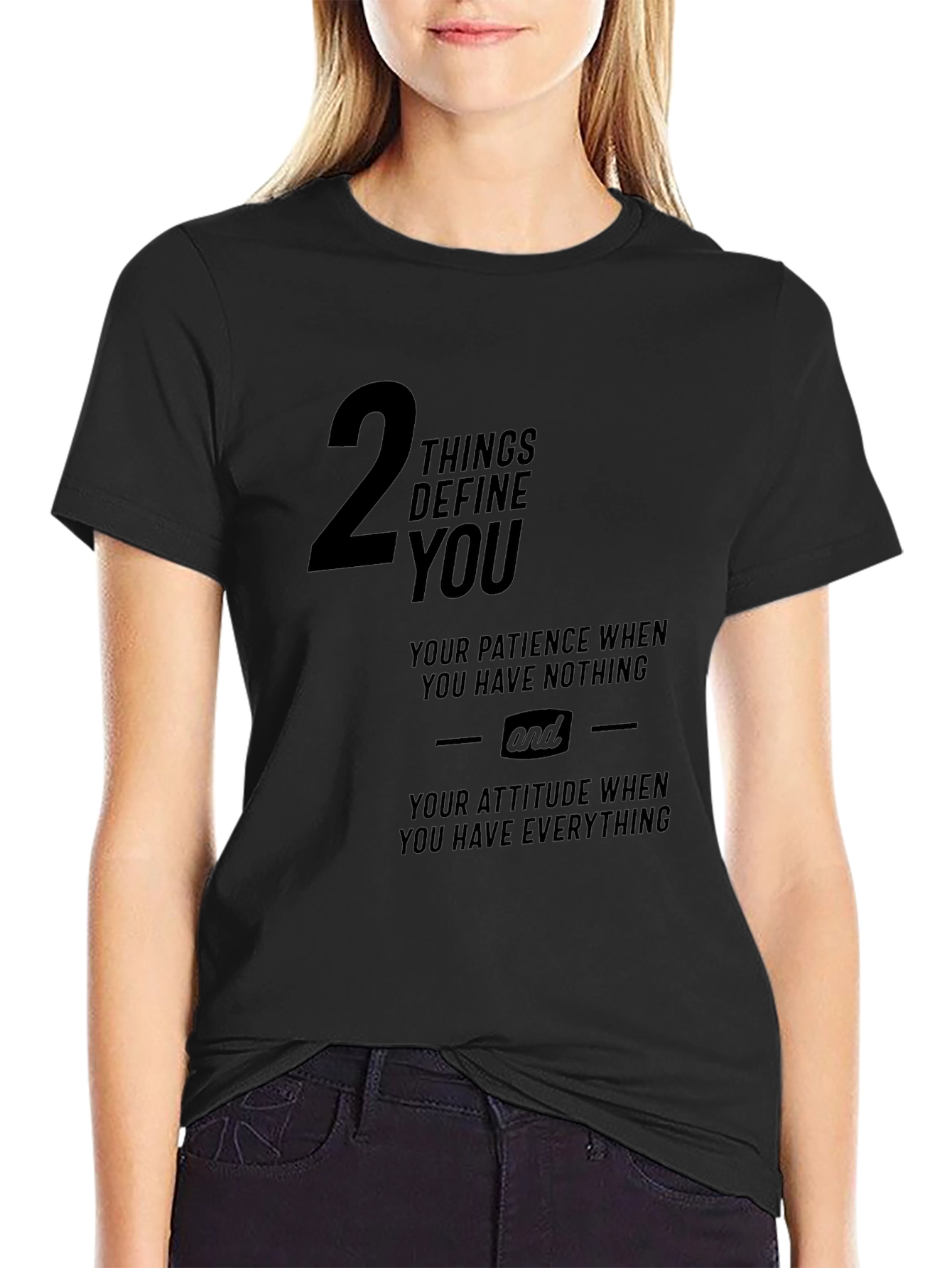 2 Things Define You Graphic Tee - Black