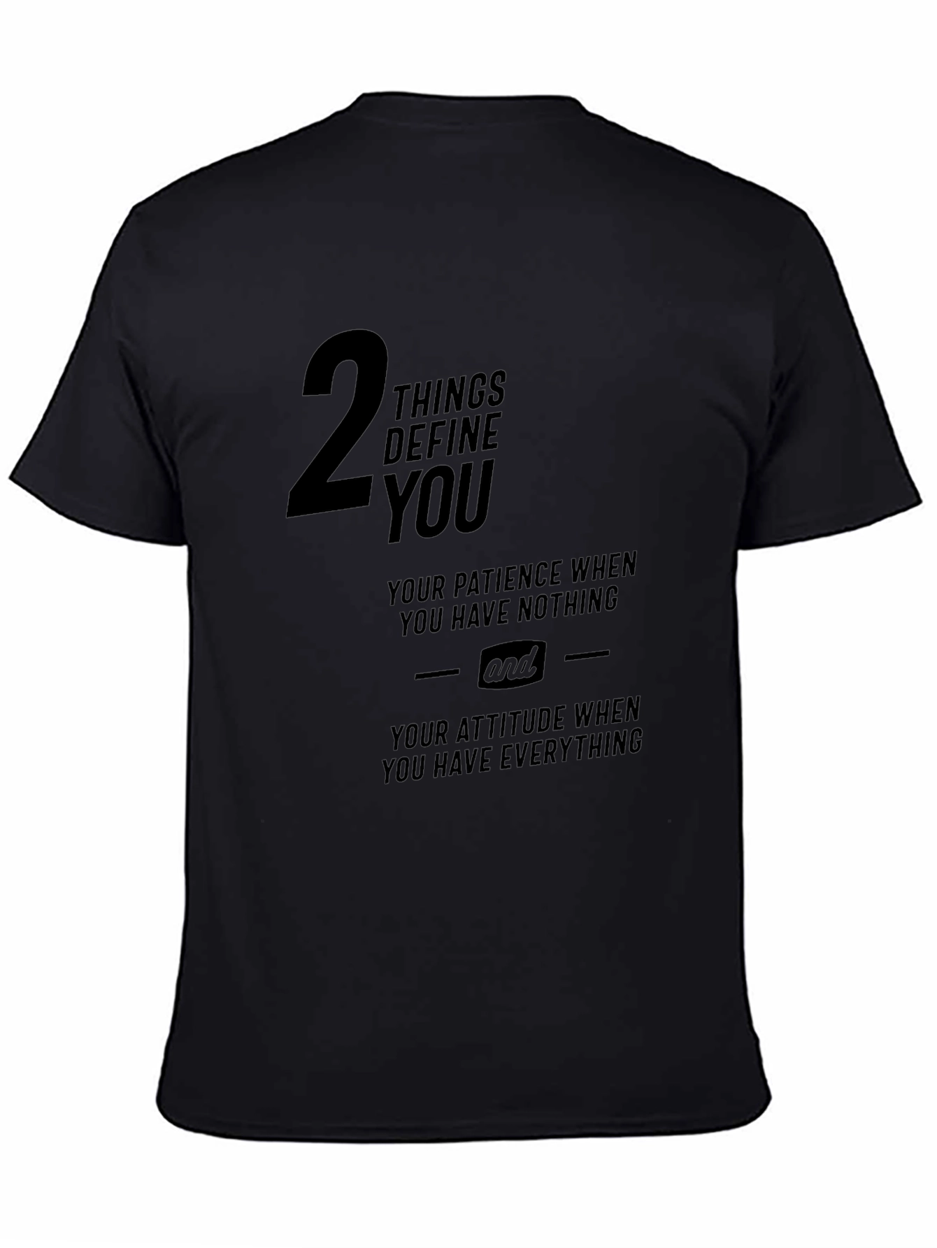 2 Things Define You Graphic Tee - Black