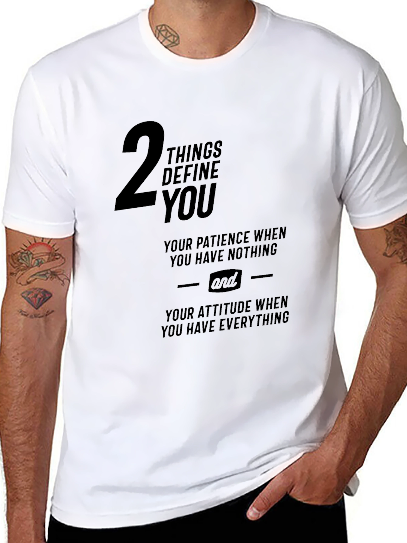 2 Things Define You Graphic Tee - Black