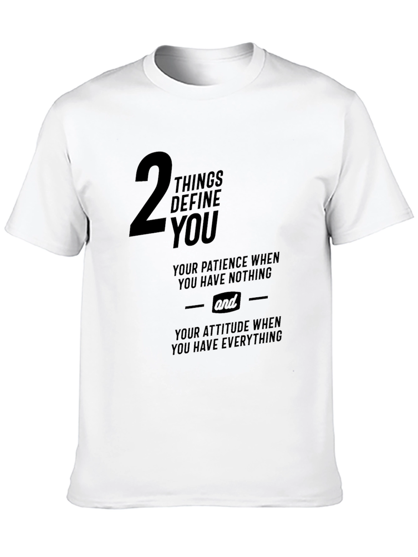 2 Things Define You Graphic Tee - Black