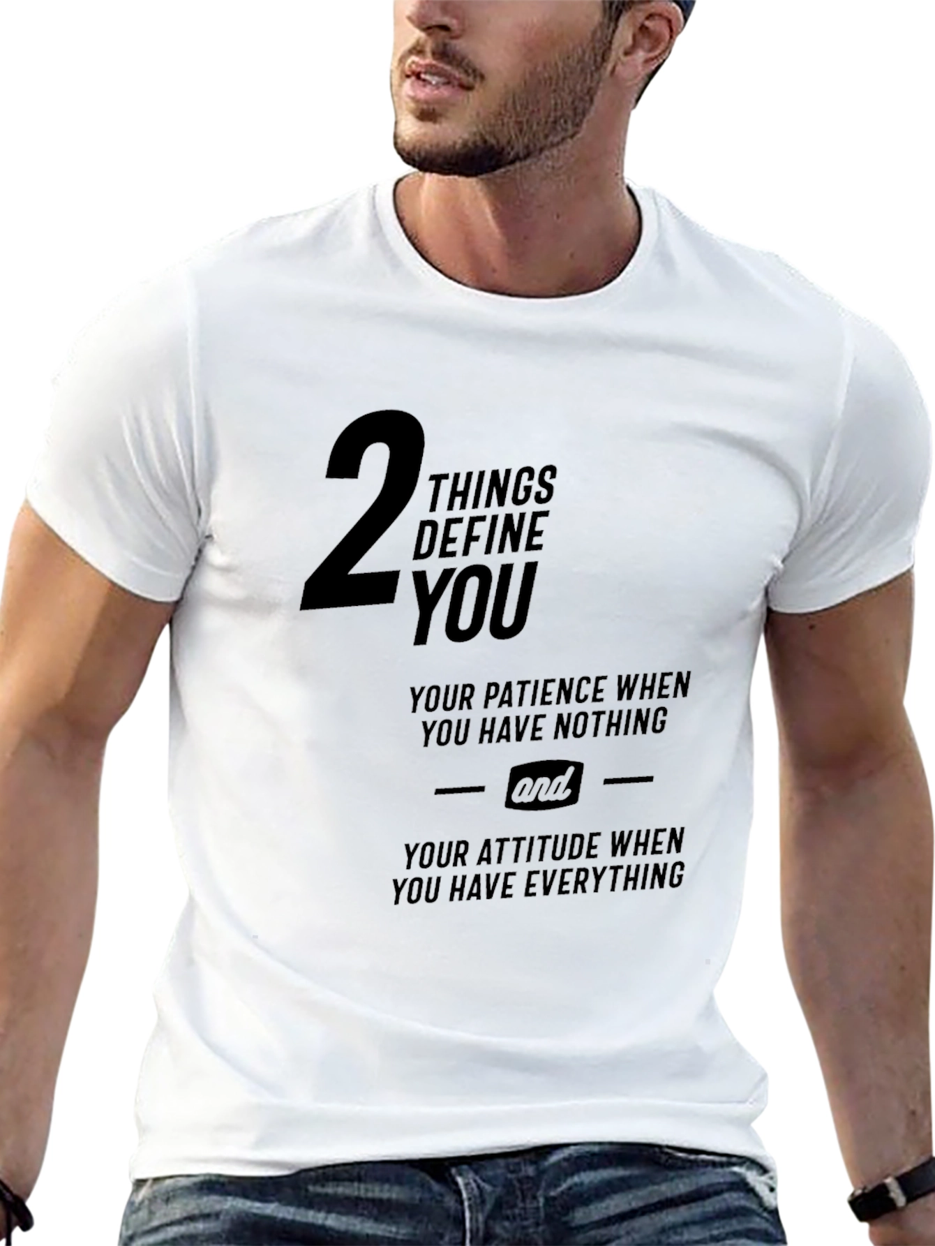 2 Things Define You Graphic Tee - Black