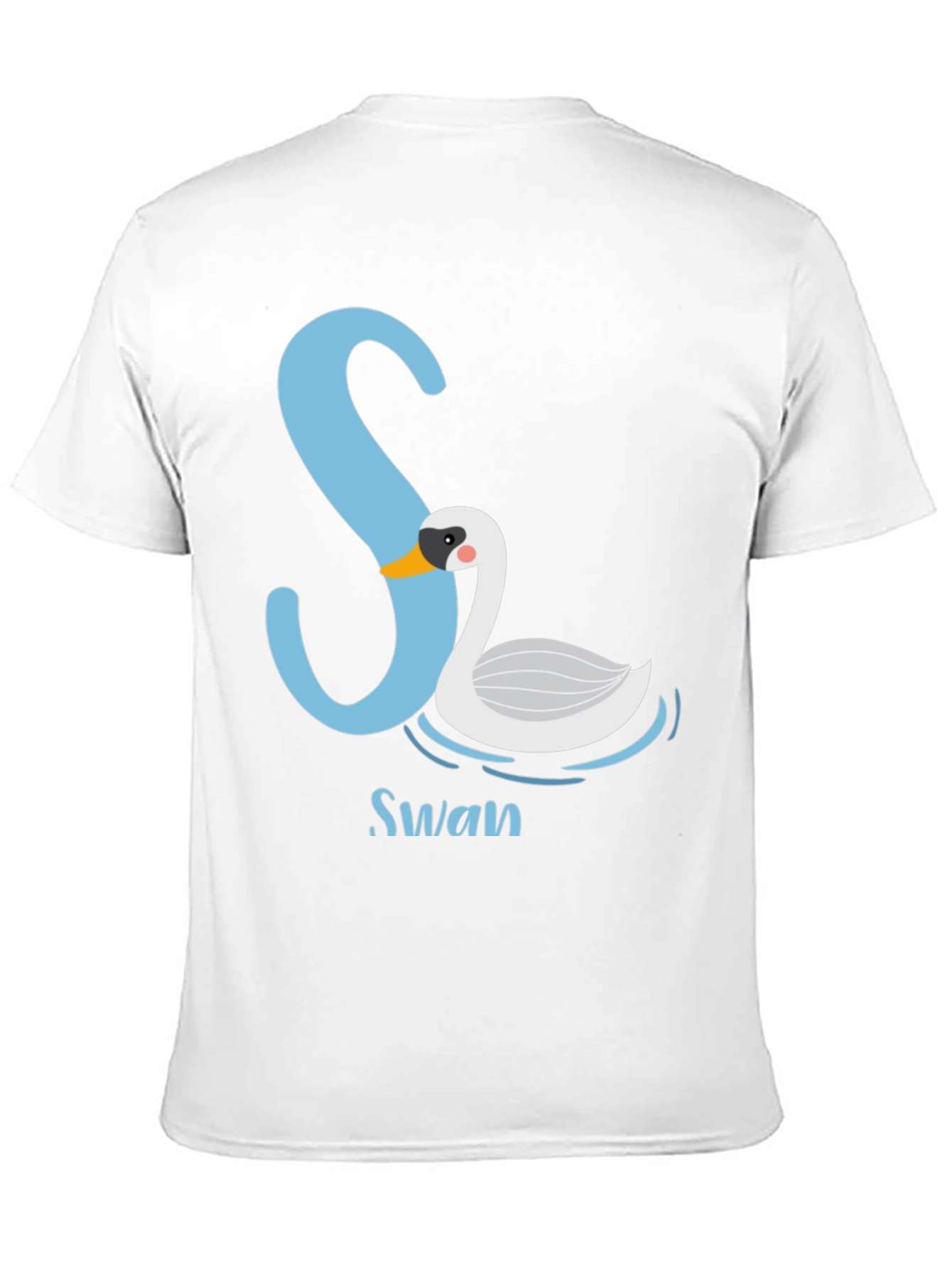 Stylish Black S Swan Graphic Tee