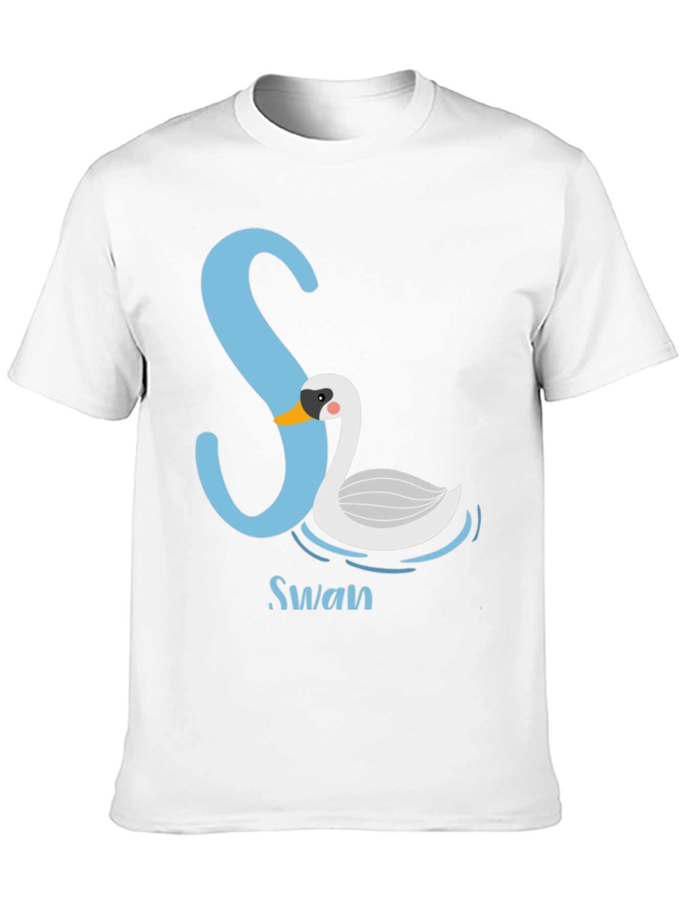Stylish Black S Swan Graphic Tee