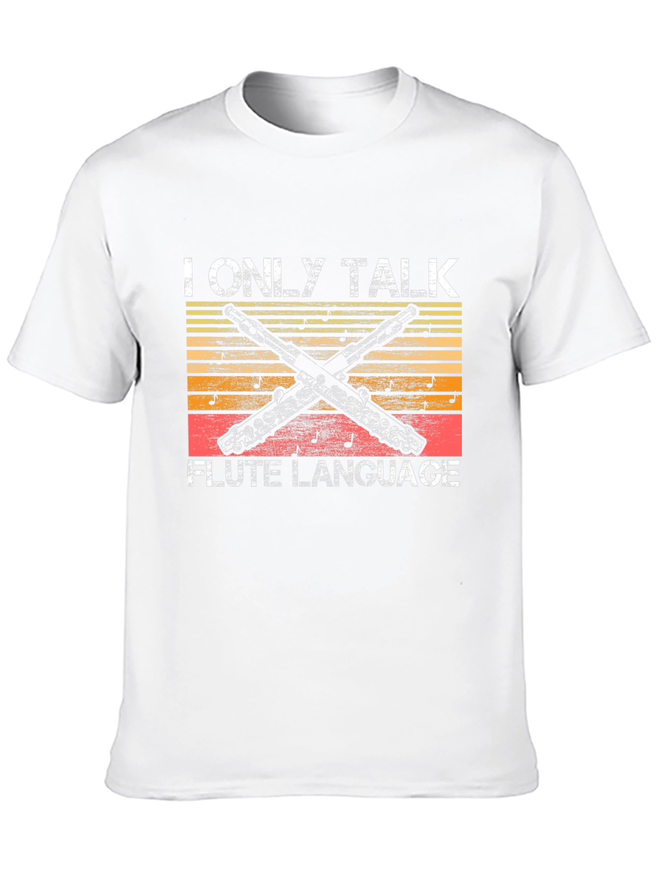 I Only Talk Flute Language T-Shirt - Musician Tee
