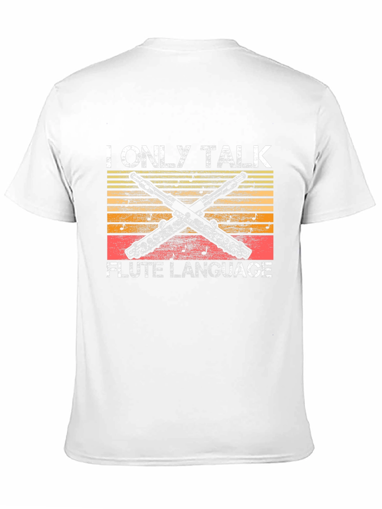 I Only Talk Flute Language T-Shirt - Musician Tee