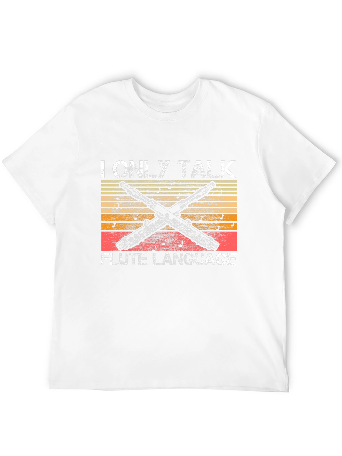 I Only Talk Flute Language T-Shirt - Musician Tee