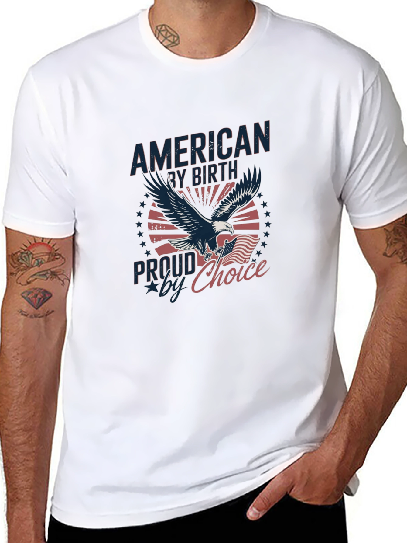 American Pride Eagle Graphic Black T-Shirt