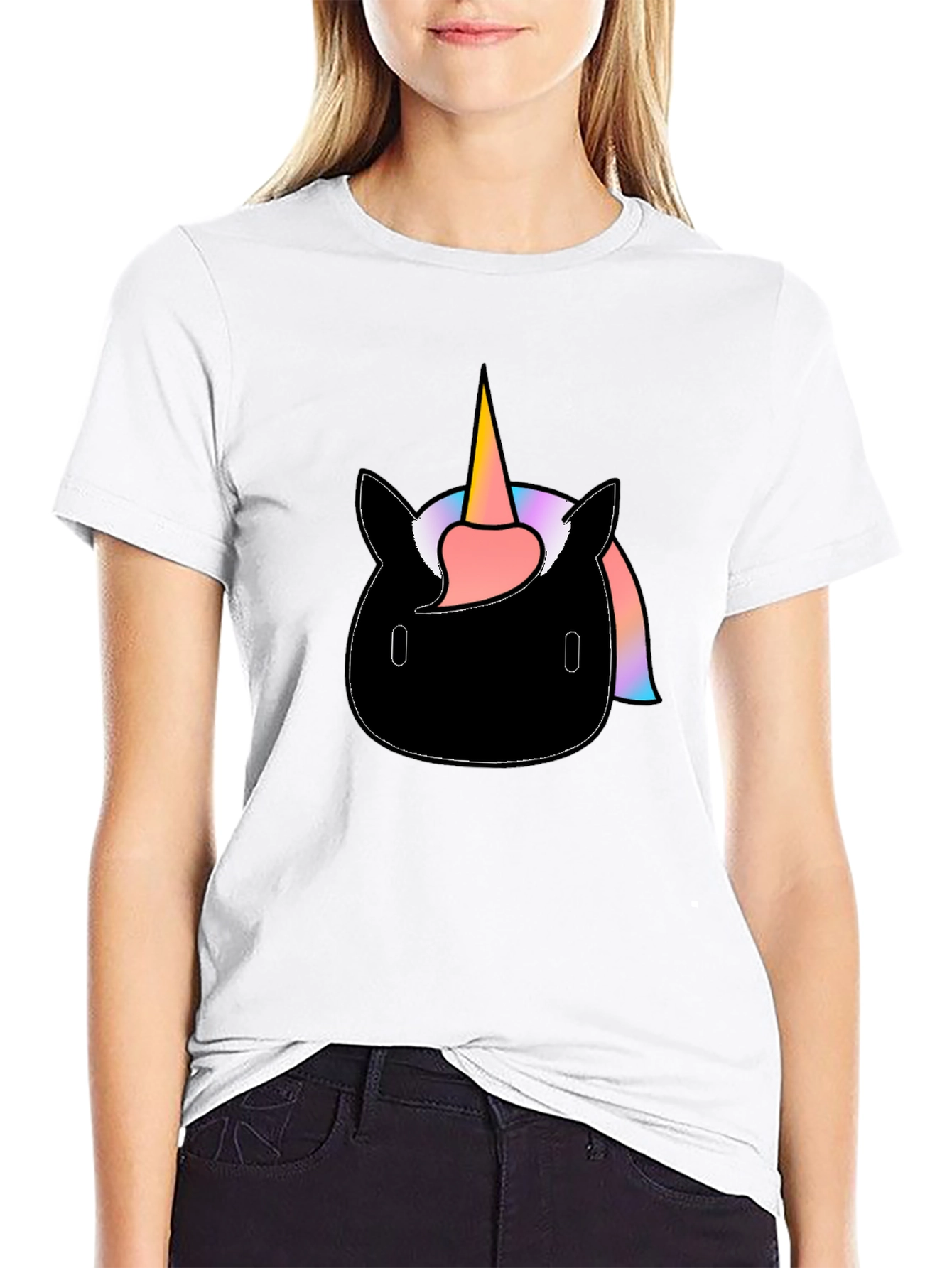 Unicorn Graphic Black T-Shirt