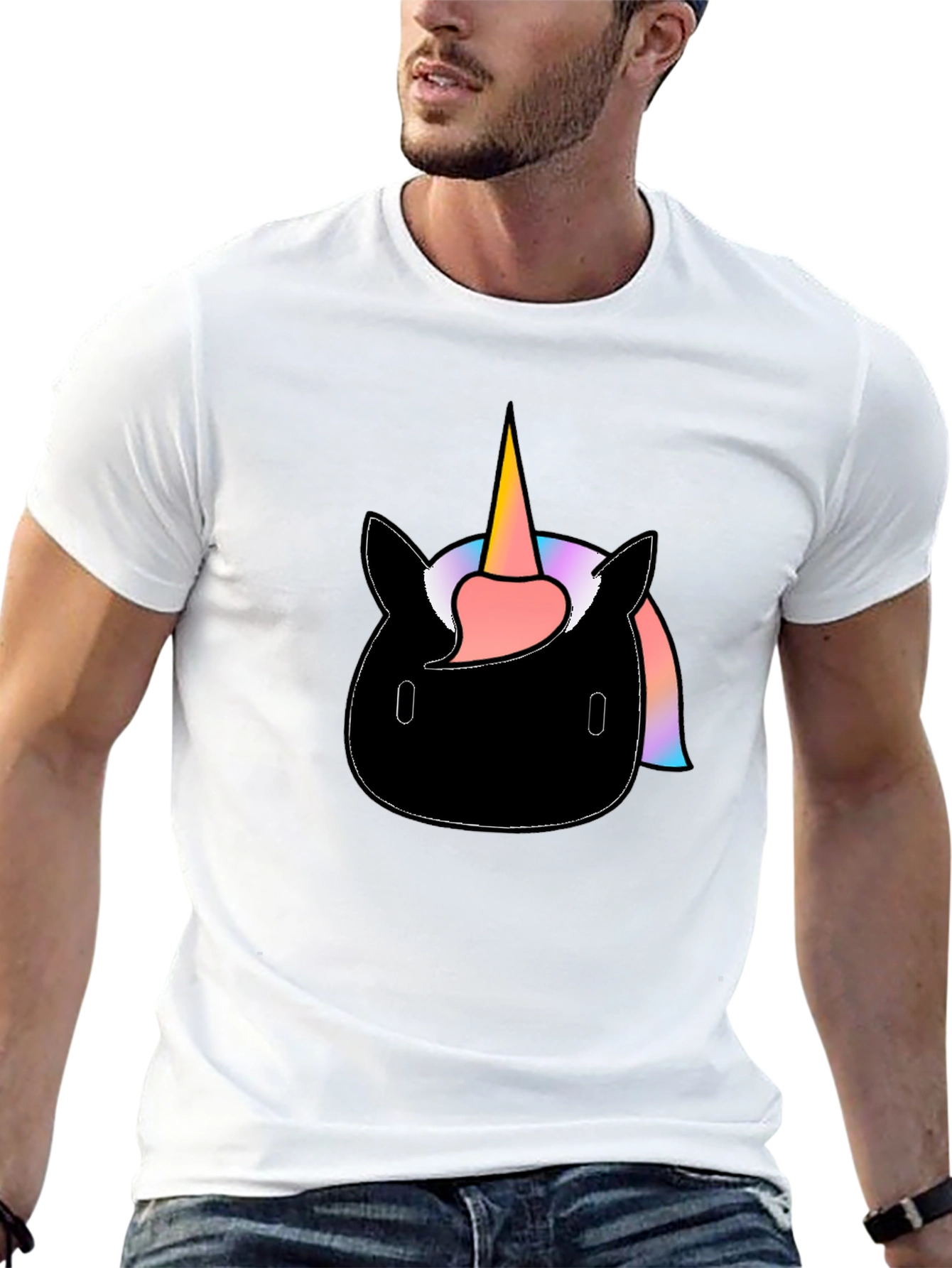 Unicorn Graphic Black T-Shirt