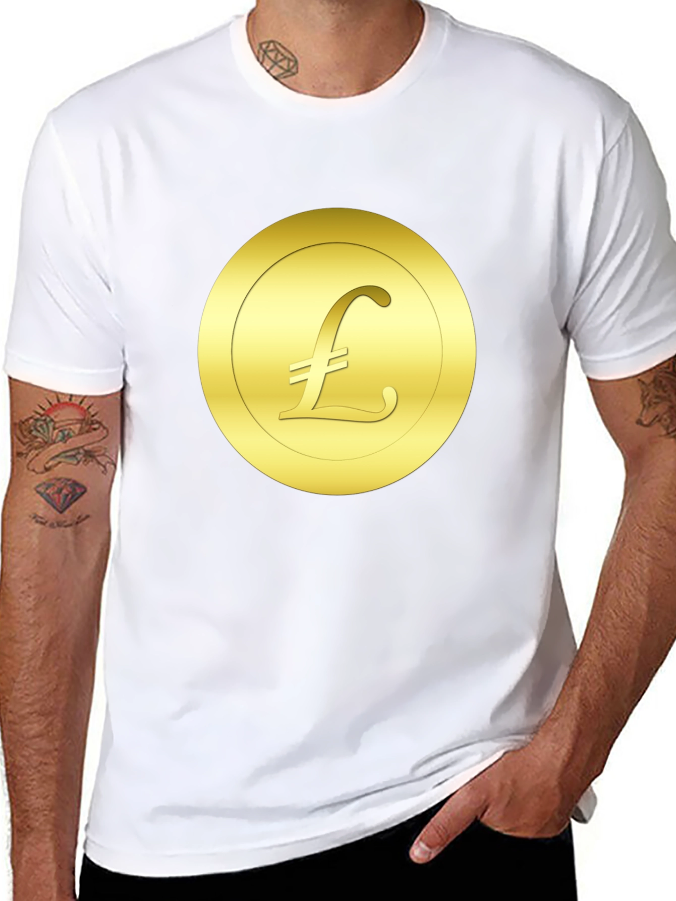 Gold Pound Symbol T-Shirt
