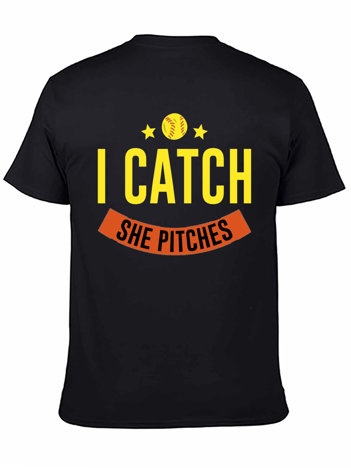 I Catch She Pitches Baseball T-Shirt