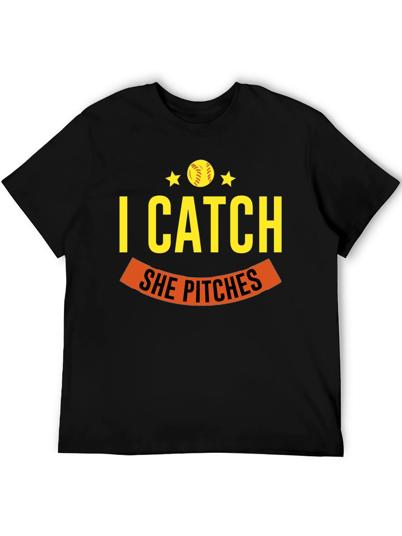 I Catch She Pitches Baseball T-Shirt