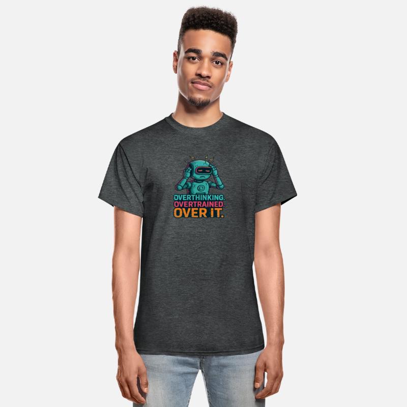 Overthinking Robot Illustration