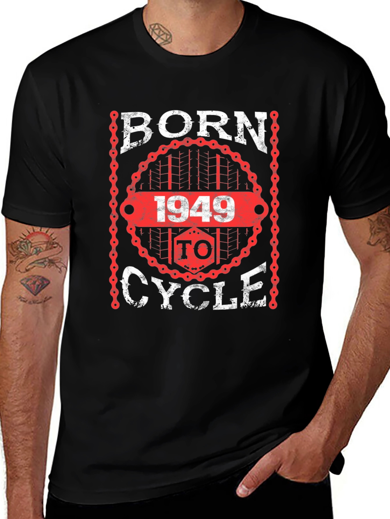 Born 1949 To Cycle Graphic T-Shirt