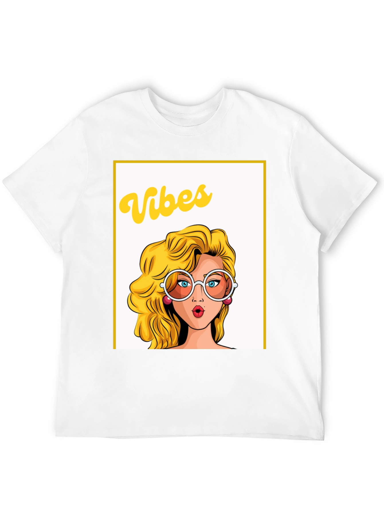 Retro Vibes Graphic Tee - Black Cotton T-Shirt